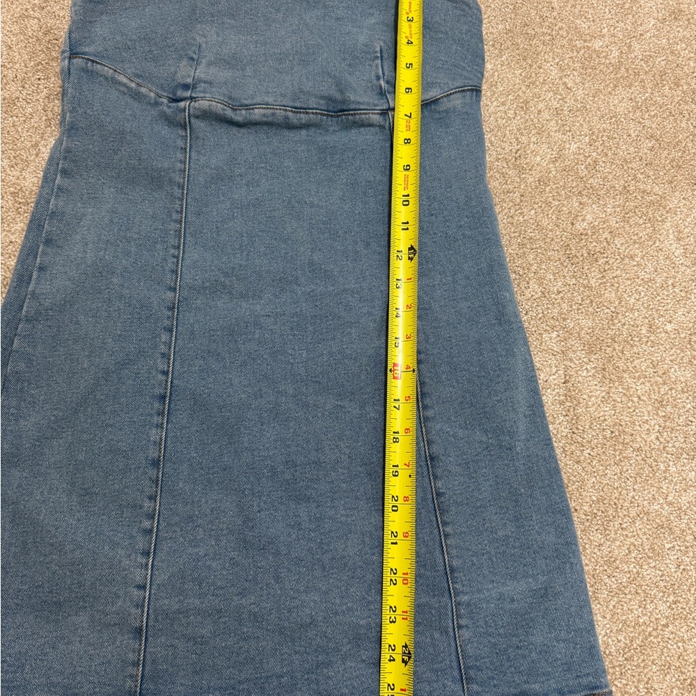 Lone Star Denim Mini Dress Adjustable Straps Zip Back Women's Size Medium Y2K - Picture 8 of 8